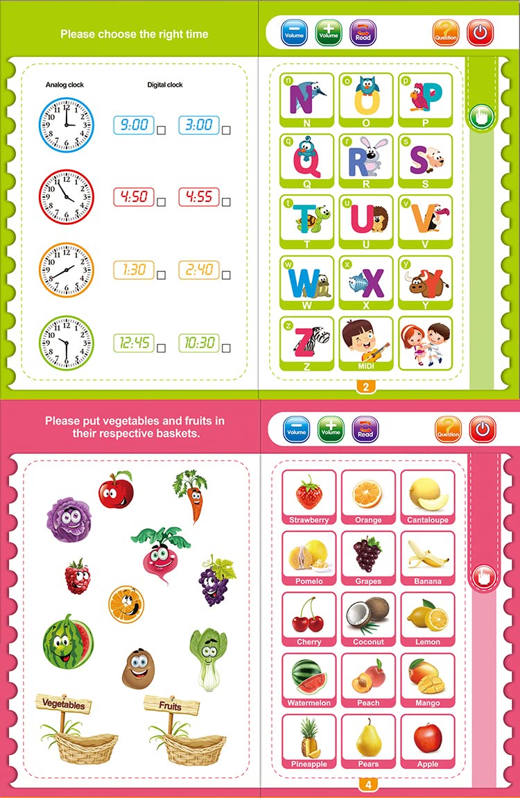 Intelligence Book | Interactive - Musical English Educational Phonetic Learning for 3 + Year Kids