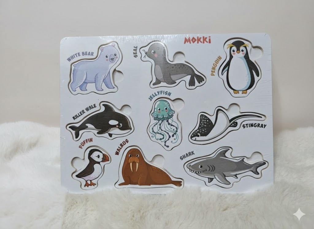 Early Learning Peg Puzzles: Montessori-Inspired Animals & Birds